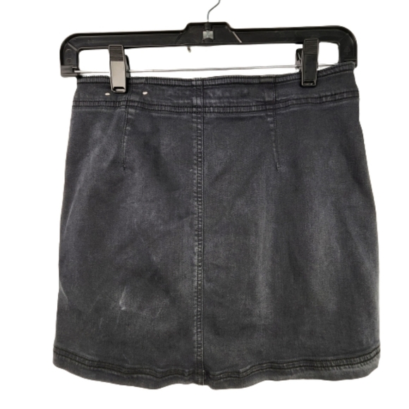 American Eagle Black Mini Zipper Skirt Size 4 - Picture 2 of 9